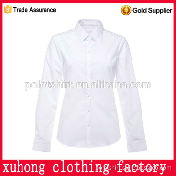 long sleeve blue lady shirt office uniform design